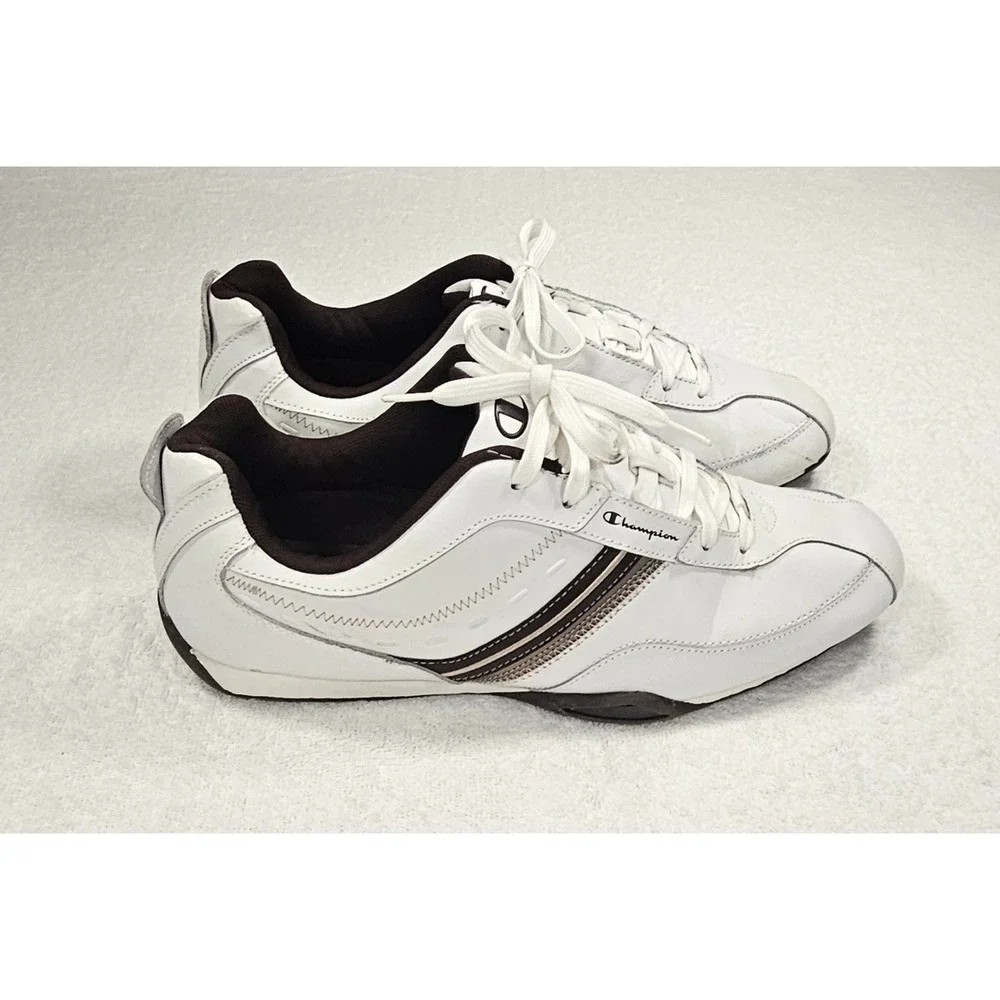 Champion Men's Sneakers 12 White Lace Up Low Top Athletic Shoes